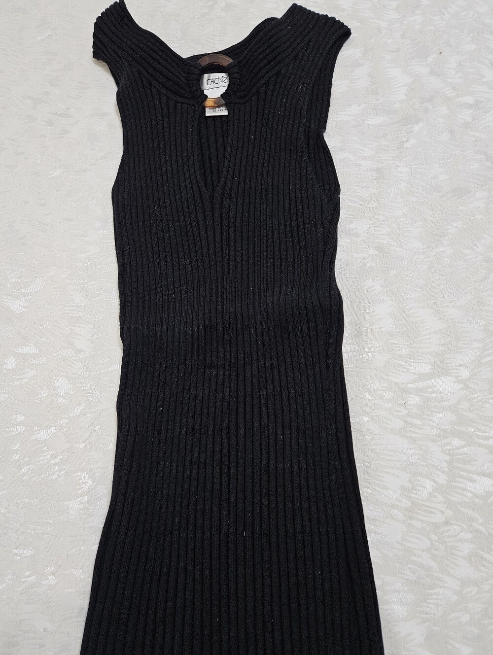 NWOT Cache Black Ribbed Top